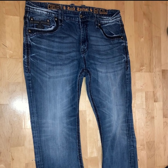 Mens Rock Revival Jeans